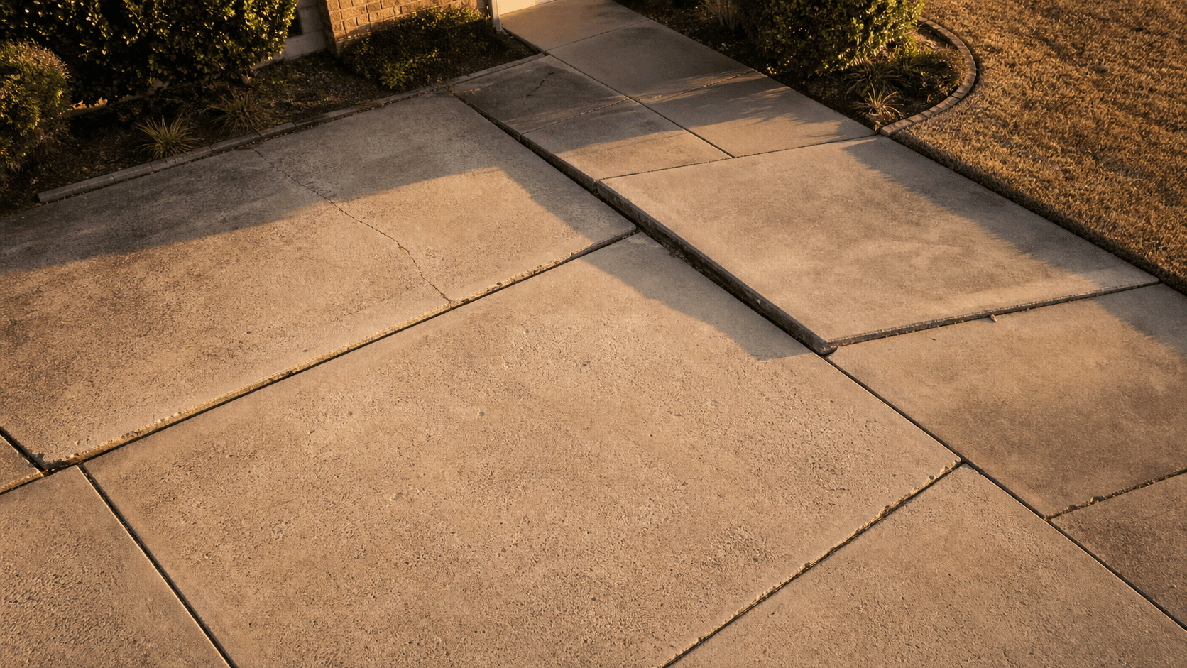 Concrete Leveling — concrete leveling work in progress on a North Texas residential slab