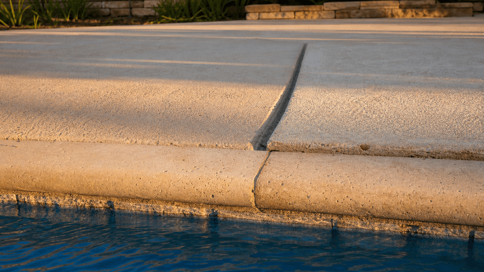 Pool Deck Leveling — concrete leveling work in progress on a North Texas residential slab